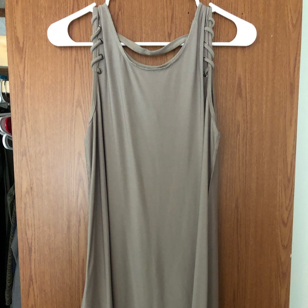 Taupe midi dress